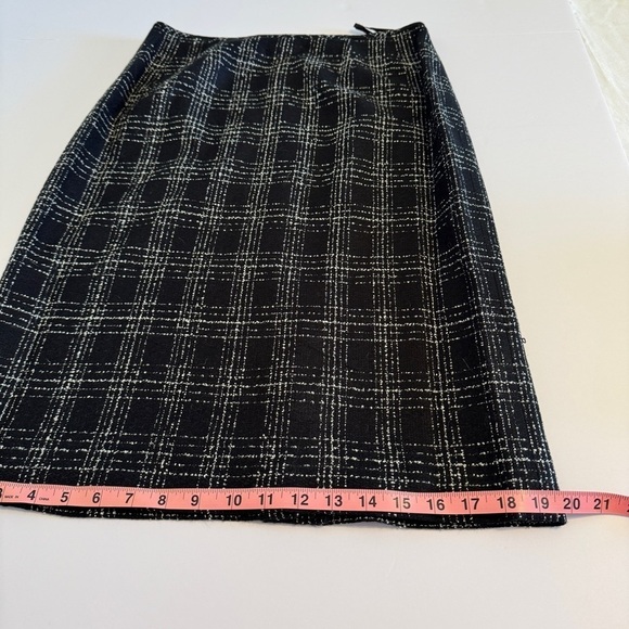 Suit Studio Sz 8 tweed Blazer/skirt set Collared Black White Womens Workwear - Picture 11 of 11